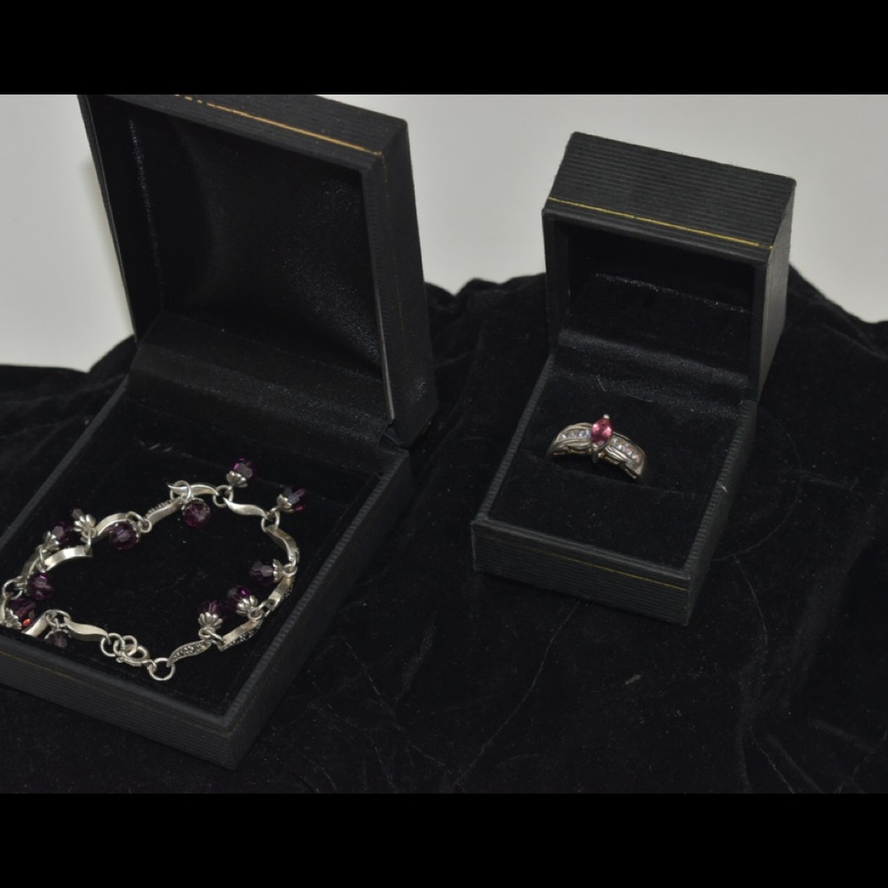 Sterling silver ring vintage and vintage bracelet